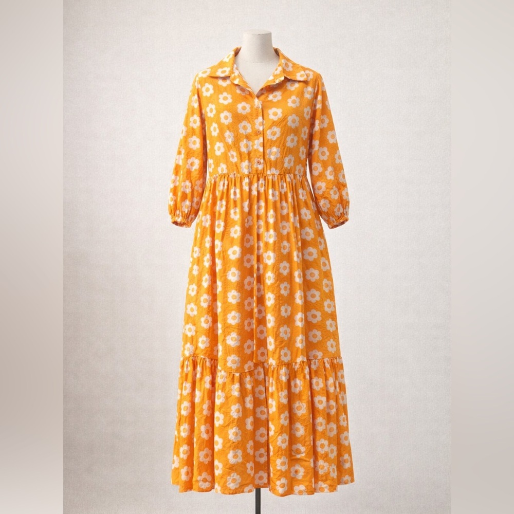 Floral Orange Women's Dress